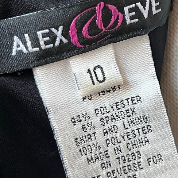 Alex & Eve vintage black floral bubble hem mini dress prom wedding guest Y2K - Picture 9 of 9